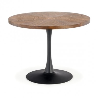 Стол обеденный HALMAR CARMELO орех/черный 100